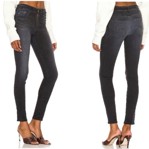 AG Adriano Goldschmied the Farrah skinny, High-Rise Skinny size 28R faded black - Picture 1 of 8